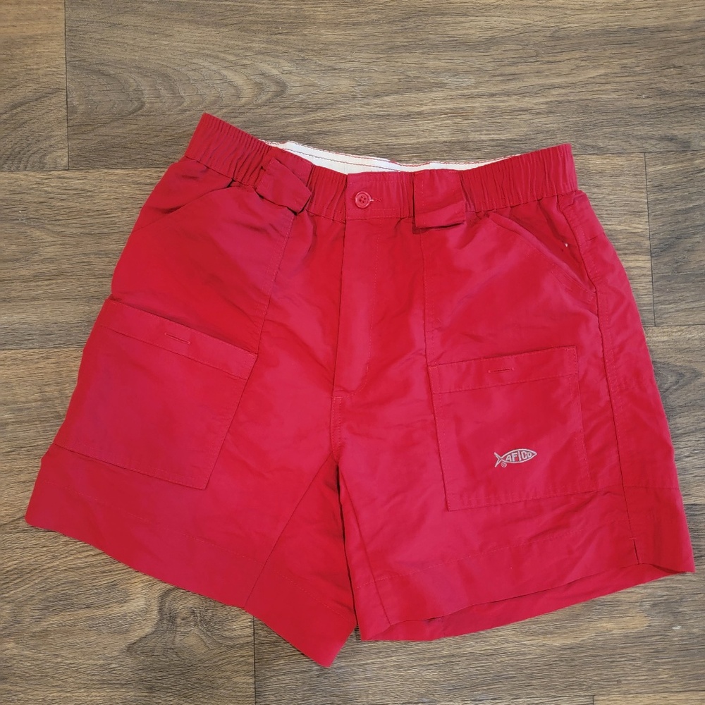 Aftco Mens Shorts red size 32